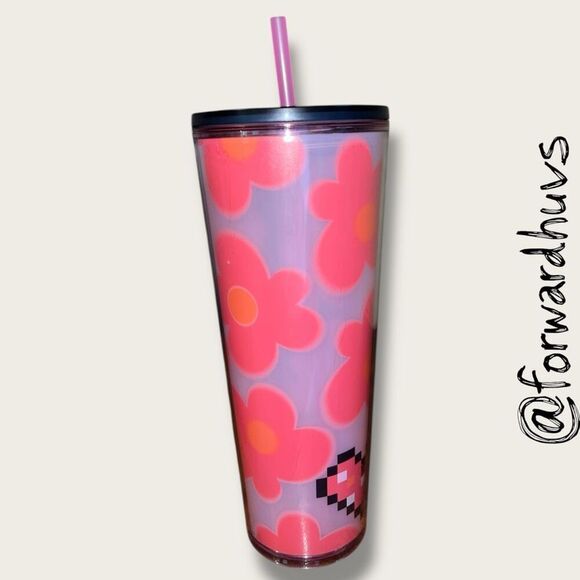 Starbucks 2025 Valentine's Day Pixel Heart Venti Tumbler - Replacement Straw - Picture 3 of 9